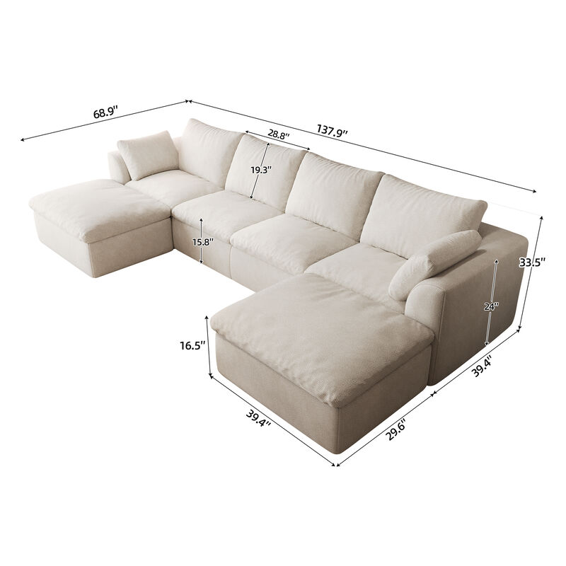 Klak Modular Compressed Sectional Couch image number 5