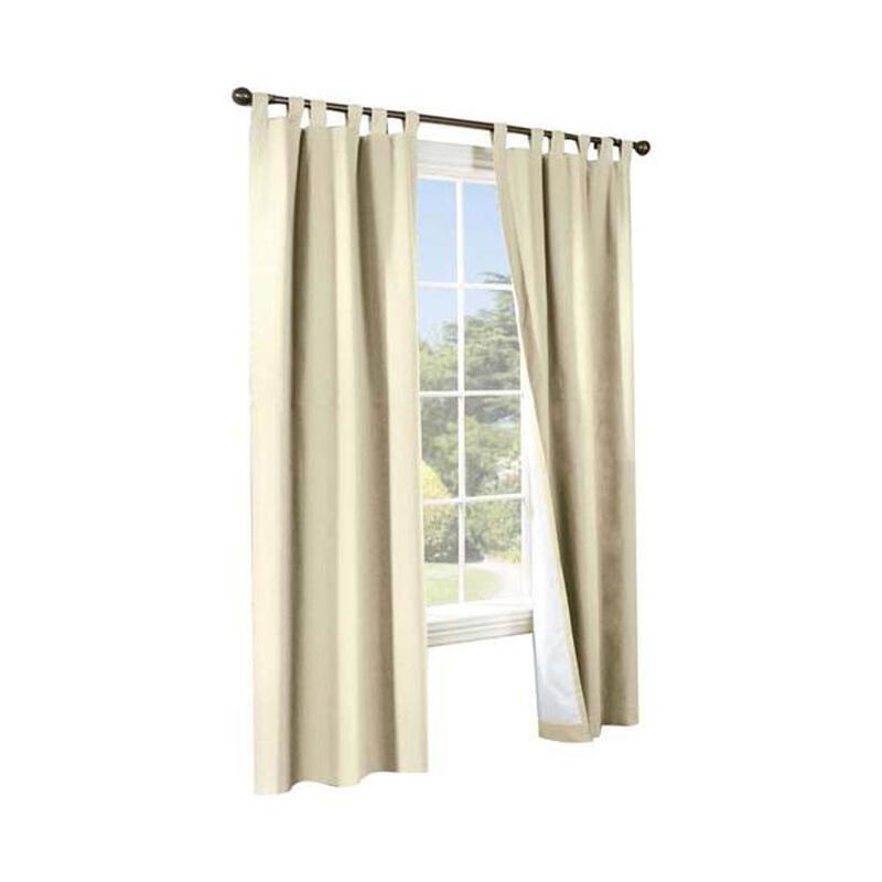 Commonwealth Thermalogic Weather Cotton Fabric Tab Panels Pair - 160x84" - Natural