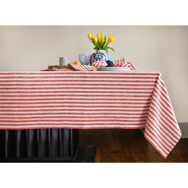 Linen Tablecloth - Amalfi Stripe image number 0