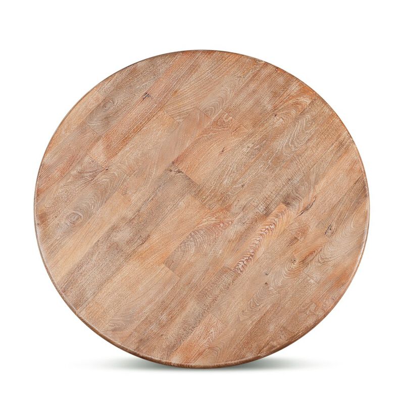 World Interiors Pengrove 48" Round Dining Table in Antique Oak Finish image number 1