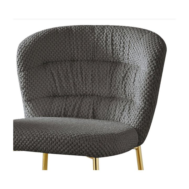 Best Quality Furniture Dark Gray With Gold Base Counter-Height Chair, Set Of 2