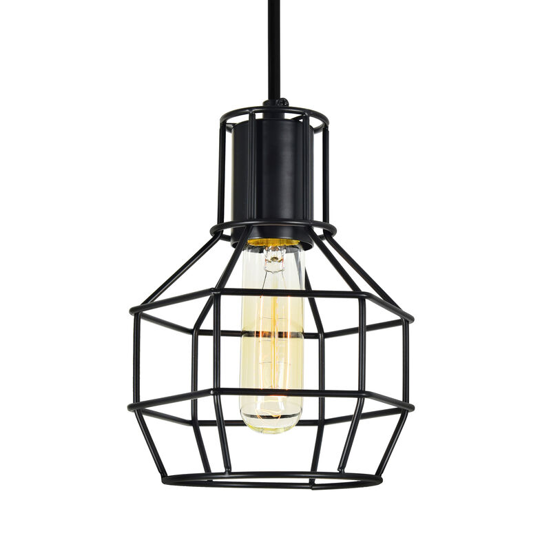 Secure 1 Light Down Mini Pendant With Black Finish