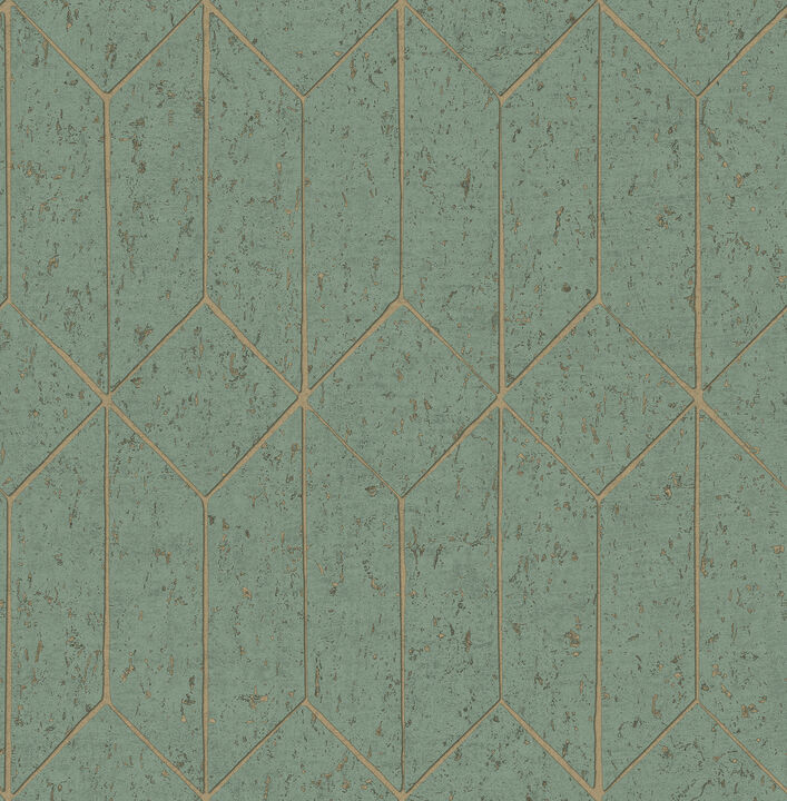 Hayden Mint Concrete Trellis Wallpaper