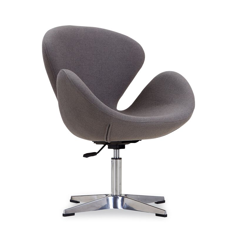 Raspberry Swivel Accent Chairs in Gray (Set of 2) image number 2