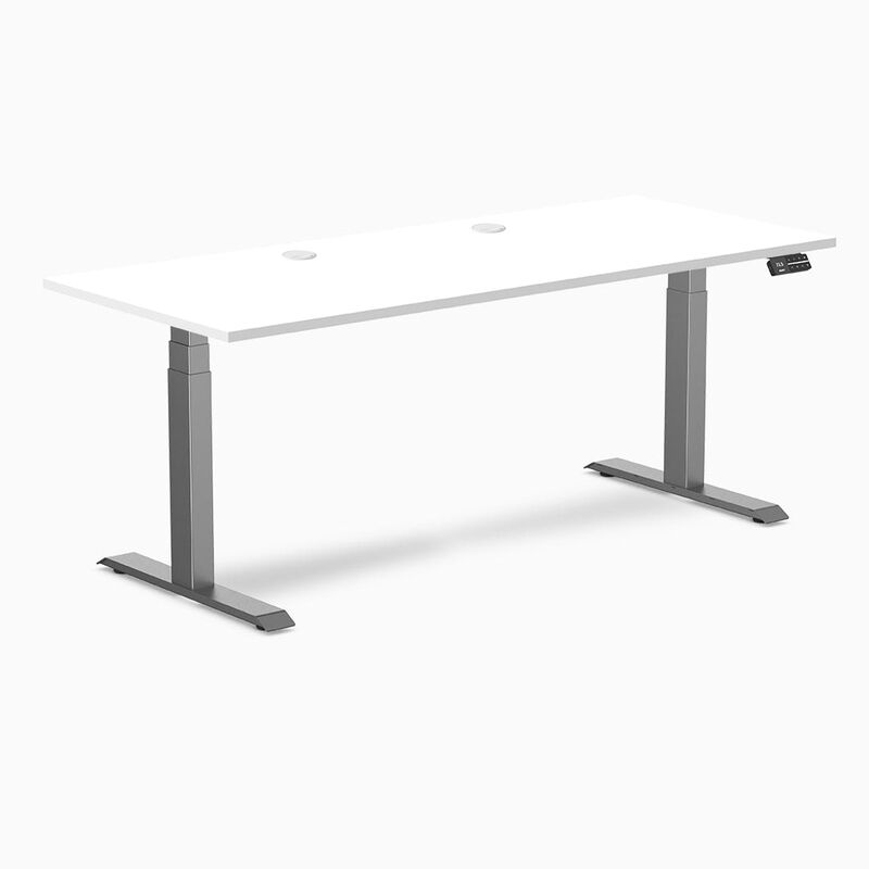 Desky Dual Laminate Sit Stand Desk image number 0