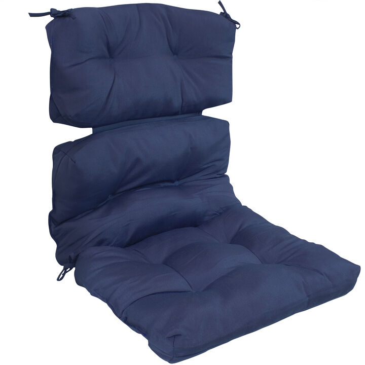 Sunnydaze Indoor/Outdoor Olefin Tufted High-Back Chair Cushion