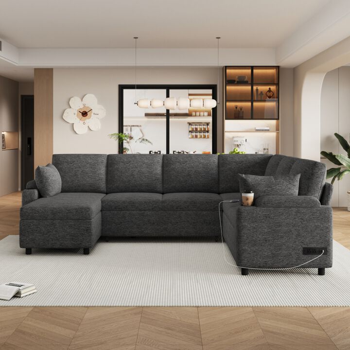 Zornug  Convertible L-Shaped Sectional Sofa Bed