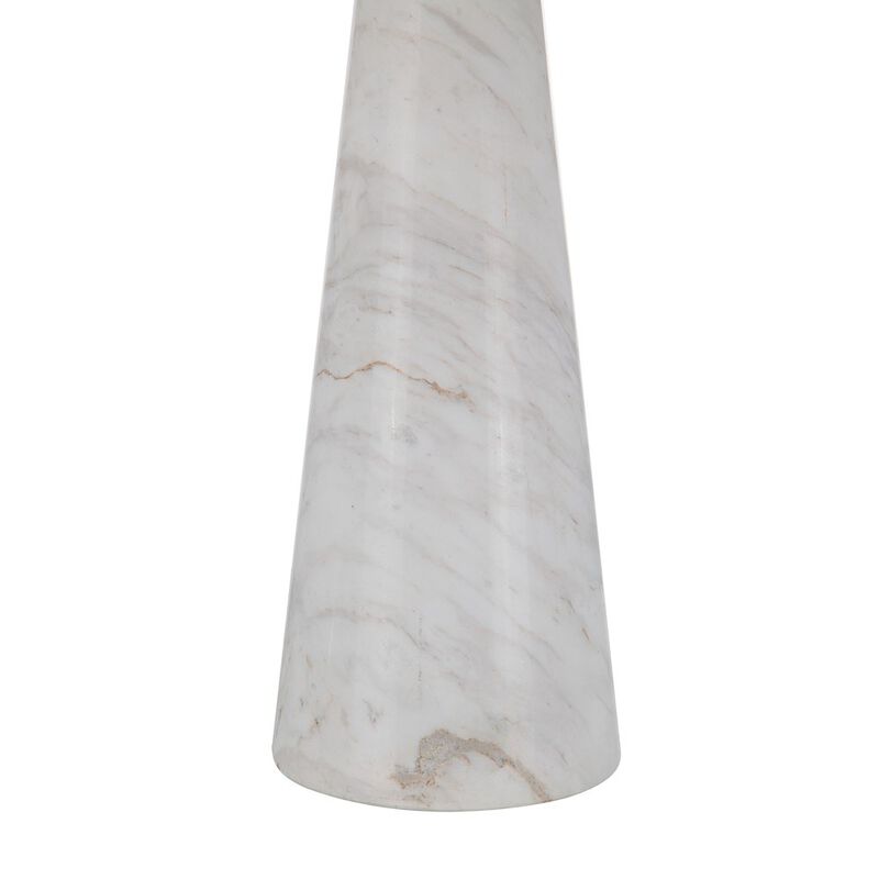 Renwil 25 Tall Plated Antique Brushed Brass Iron Table Lamp With Tapered Linen Shade