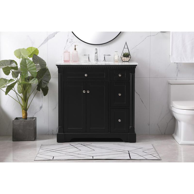 Elegant Kitchen and Bath 36 inch Single bathroom vanity set in black