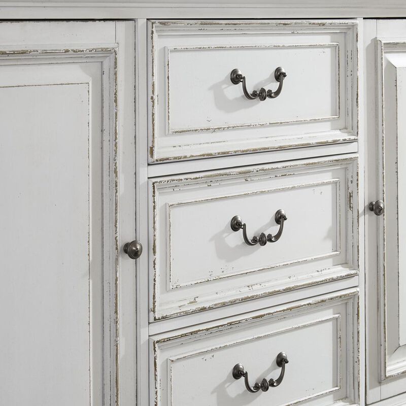 Liberty Furniture Abbey Park Buffet in Antique White image number 8