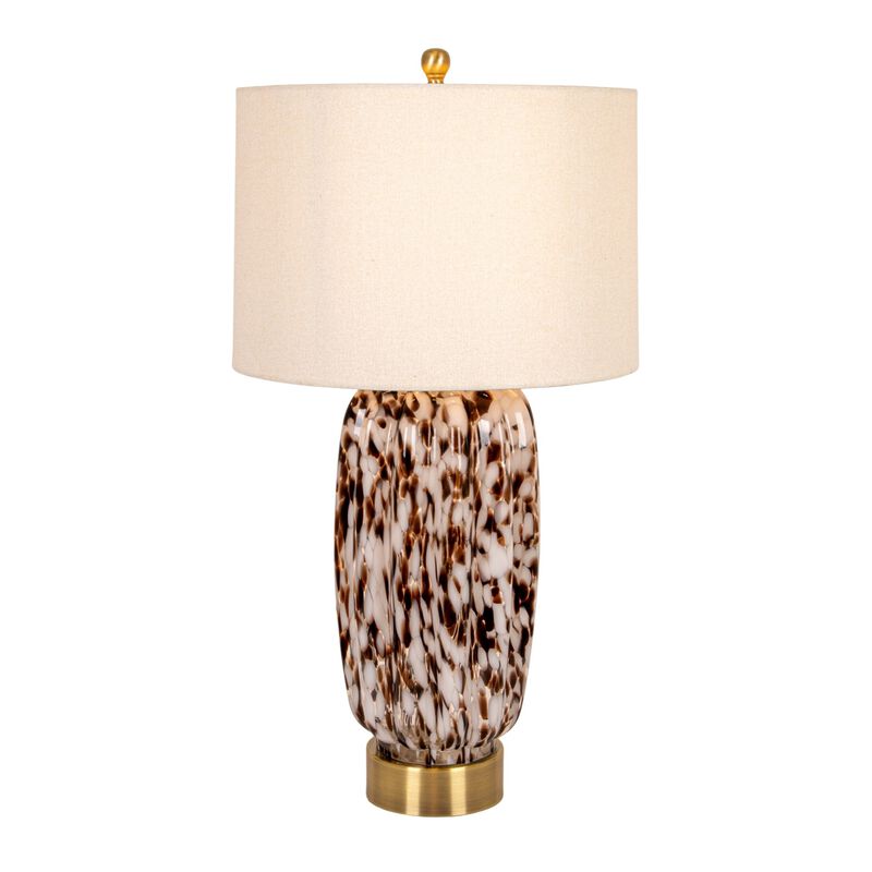 Art Glass Table Lamp with Gold Base image number 5
