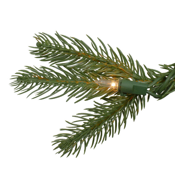9' x 12" Pre-Lit Mixed Winter Berry Pine Artificial Christmas Garland - Clear Lights