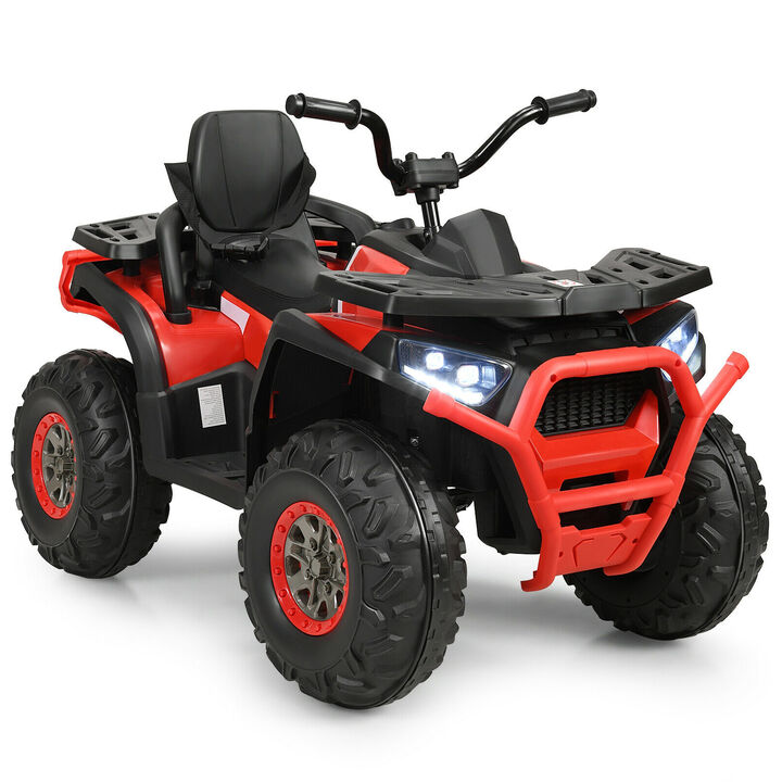 12V Kids Ride On ATV 4 Wheel Electric Vehicle with 2 Speeds and Lights
