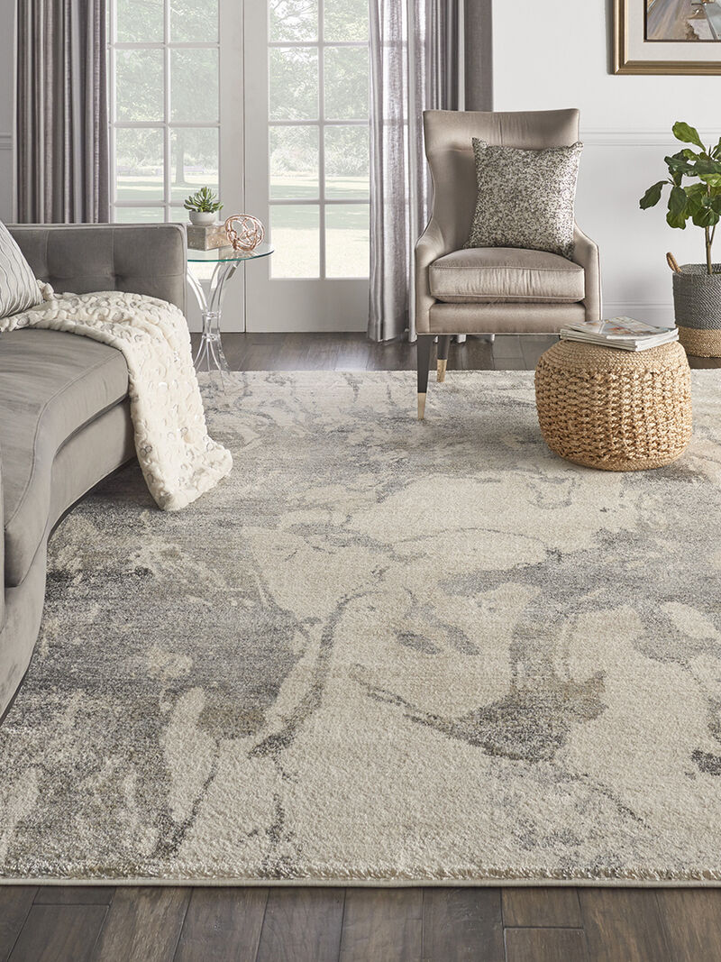 Fusion FSS16 Cream/Gray 9'6" x 13' Rug