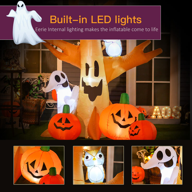 BreeBe 7.5 ft Halloween Inflatable Haunted Tree with LED Lights image number 3