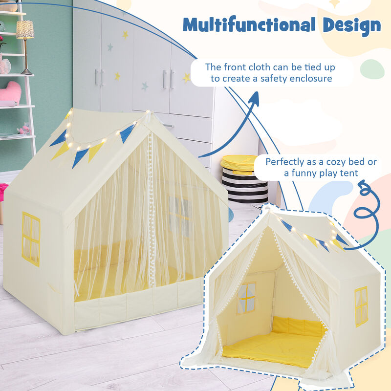 Play Tent with Washable Cotton Mat &ndash; Perfect Kids&rsquo; Holiday or Birthday Gift