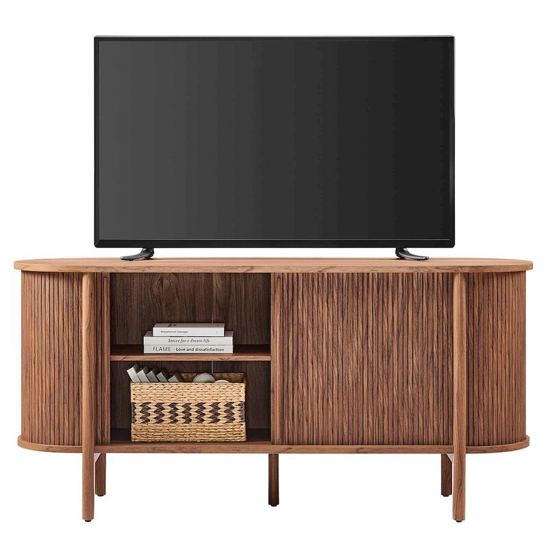 Modway Cadence 63 Inch Fluted Sideboard - Versatile Buffet Stand - Modern TV Console - Credenza with Storage - Entryway Cabinet - High TV Stand image number 8