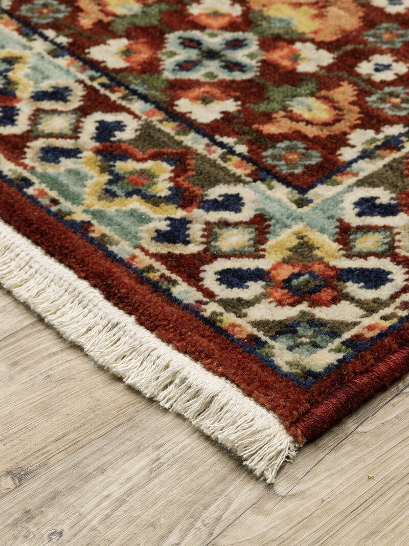 Lilihan 5'3" x 7'6" Red Rug image number 1