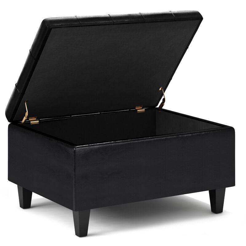 Simpli Home Harrison Small Coffee Table Storage Ottoman image number 3