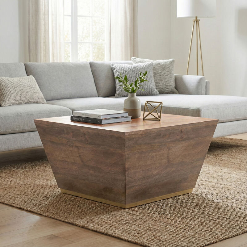 Simpli Home Abba Square Coffee Table image number 1