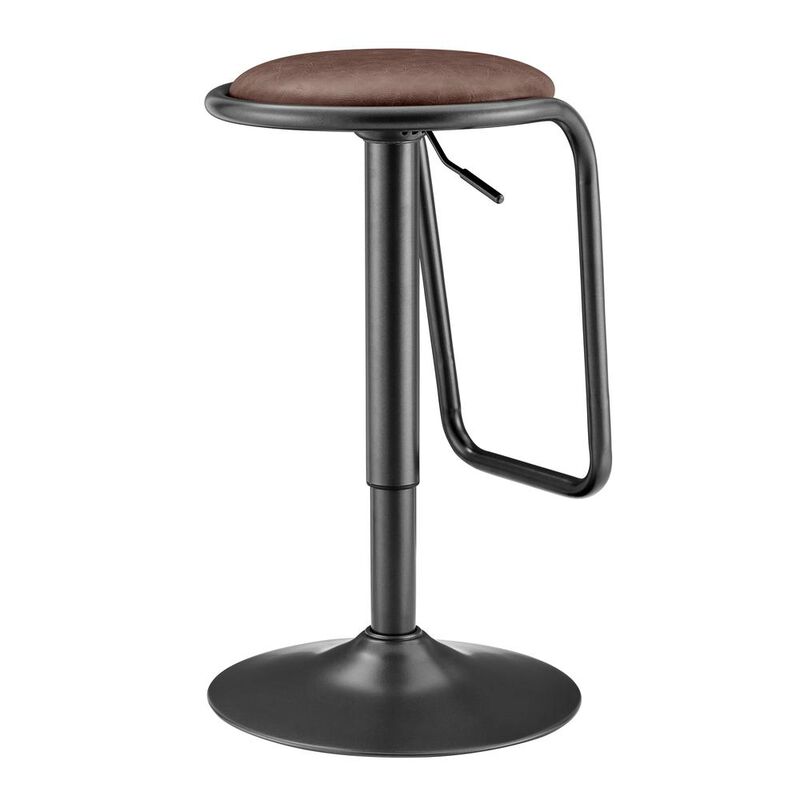 Elijah PU Gaslift Bar Stool, (Set of 2)