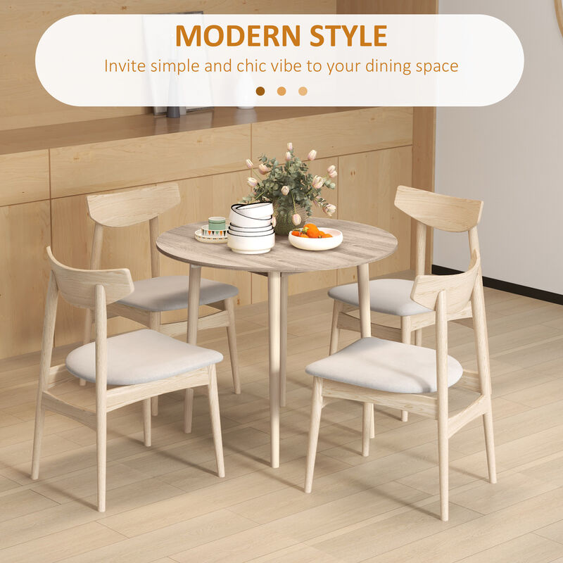 Hivvago Round Drop Leaf Dining Table for Small Spaces image number 4