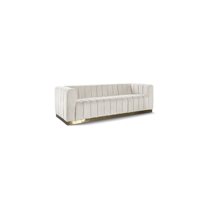 Meridian Furniture Marlon Cream Velvet Sofa