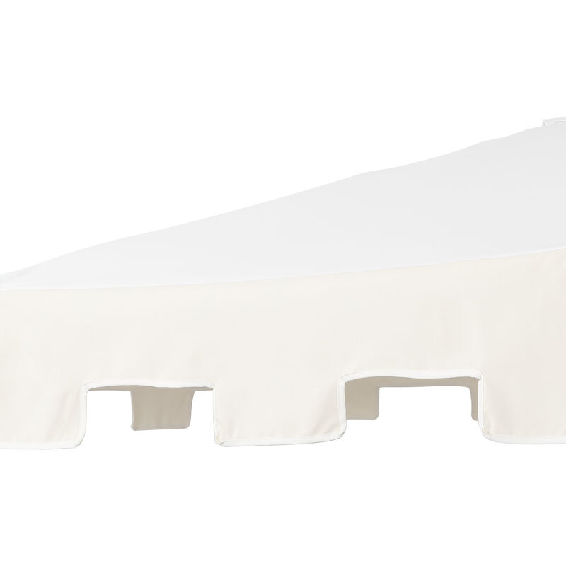 Baiona Classic MidCentury Market Patio Umbrella with UV Protection, Auto-Tilt, Crank and UV Protection