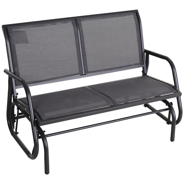 Hivvago 2-Person Outdoor Glider Bench for Patio and Backyard