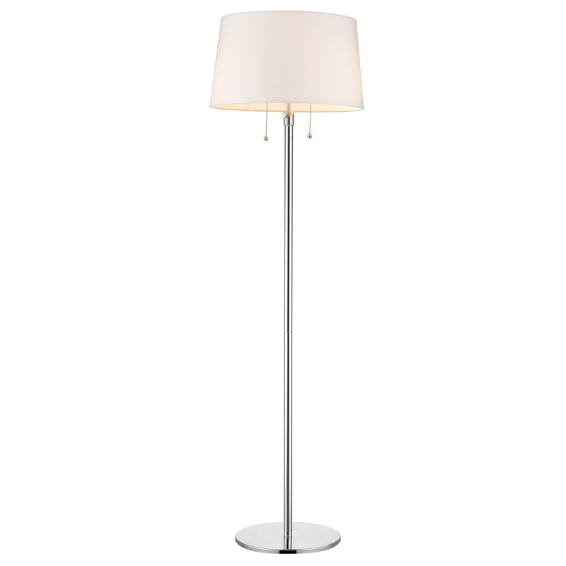 Hivvago 59" Floor Lamp With White Linen Empire Shade