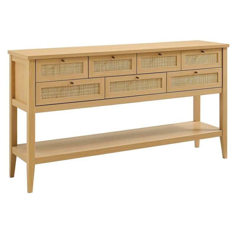 Soma 62 Inch Rattan Console Table image number 0