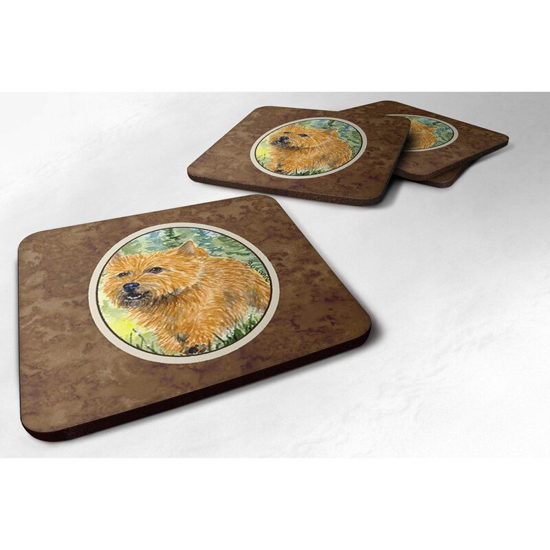 Caroline's Treasures SS8878FC Norwich Terrier Foam Coasters (Set of 4), 3.5 H x 3.5 W, Multicolor image number 0