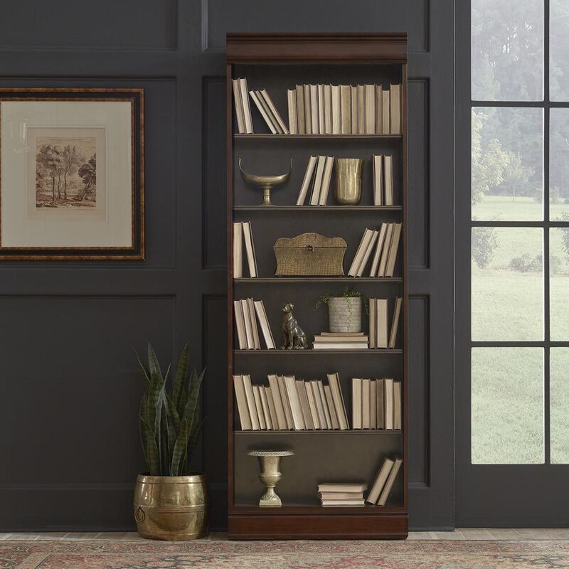 Liberty Furniture Brayton Manor Jr Executive 84 Inch Bookcase (RTA) in Cognac image number 2