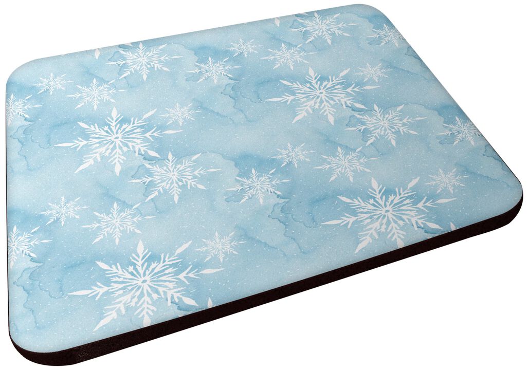 Caroline's Treasures Watercolor Snowflake on Light Blue Decorative coasters, 3.5, Multicolor