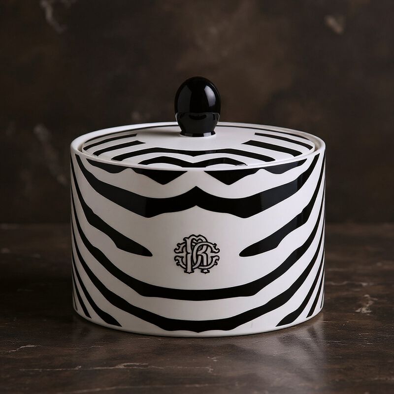 Sugar Pot ZEBRAGE   diam. 2.5", H 3.3" image number 2