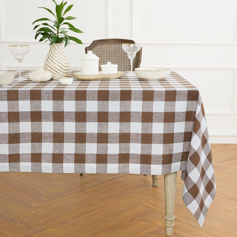 Linen Tablecloth - Buffalo Check image number 0