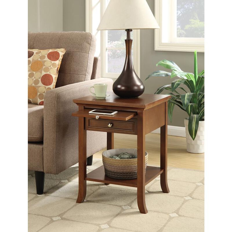 Convience Concept, Inc. American Heritage Logan End Table with Drawer and Slide