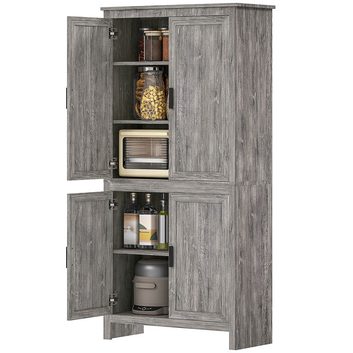 Hivvago Tall Freestanding Kitchen Cabinet with 4 Doors
