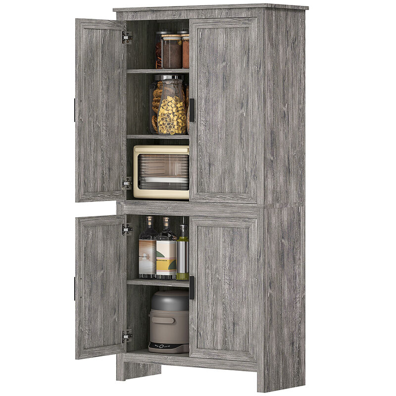Hivvago Tall Freestanding Kitchen Cabinet with 4 Doors image number 0