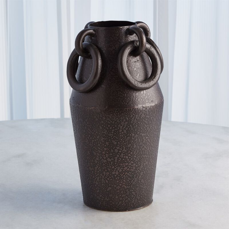 Ring Handled Vase-Round