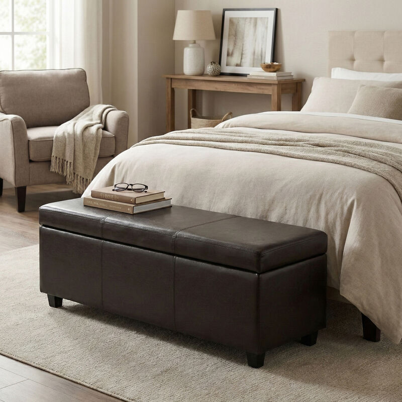 Simpli Home Avalon Storage Ottoman Bench image number 2