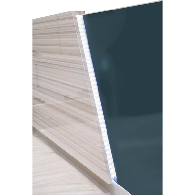 Best Master Furniture Best Master Manchester 5-Drawer Poplar Wood Bedroom Chest in Zebra/White