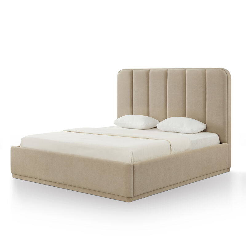 Parker Cream Chenille King Bed image number 2