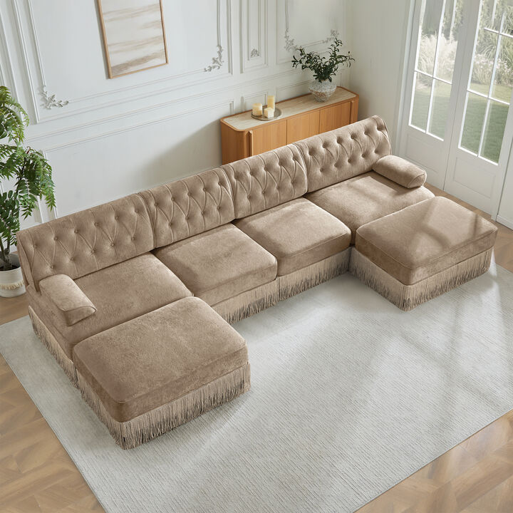 Nomdel 4-Seater with 2 Ottomans Sectional