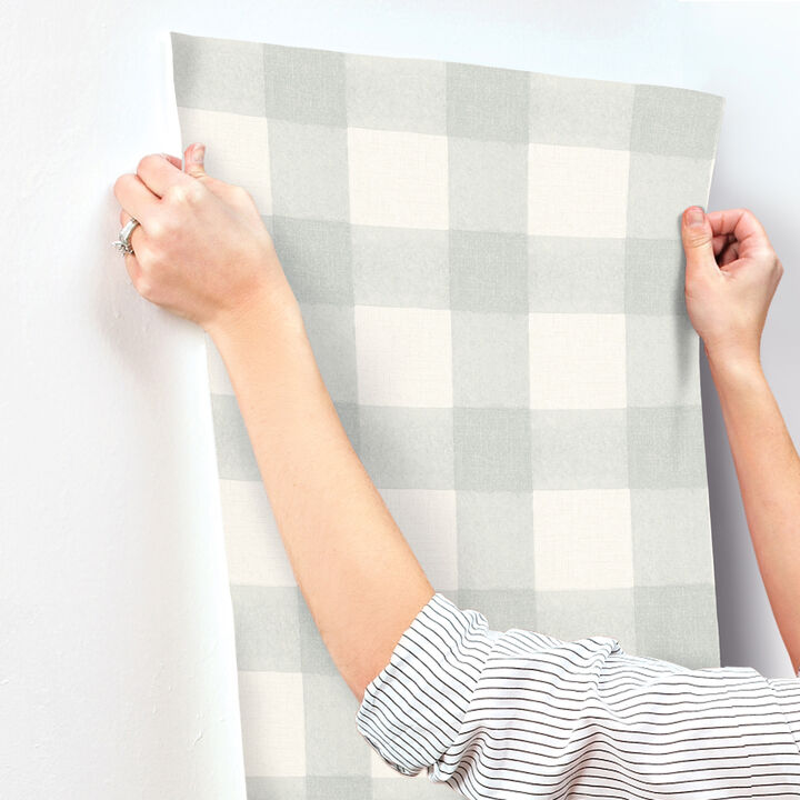 Thorpe Aqua Plaid Wallpaper (Set of 2)