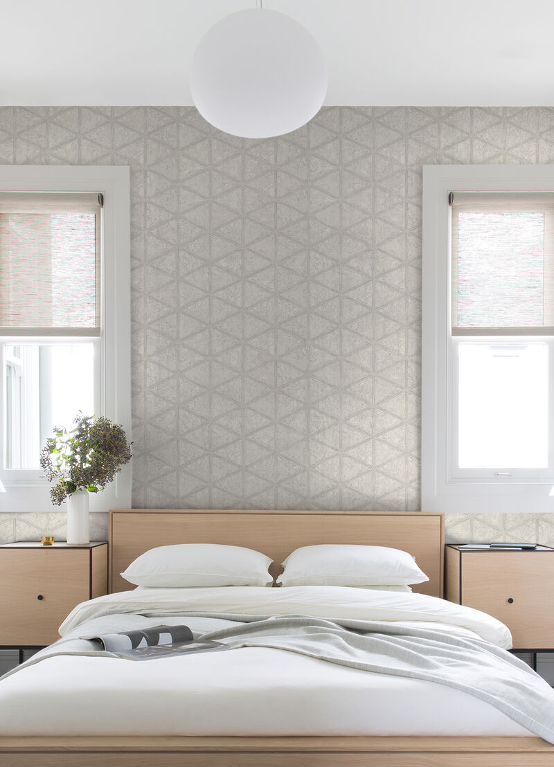 Mayari Platinum Tiled Wallpaper (Set of 2) image number 1