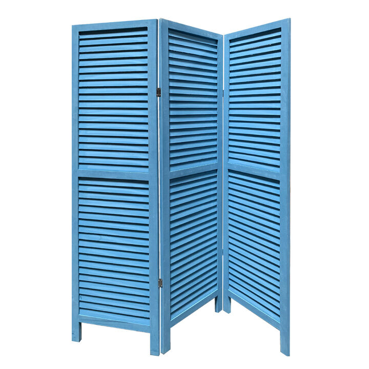 Decorative Wood Shutter Screen for Privacy and Stylish Room Division