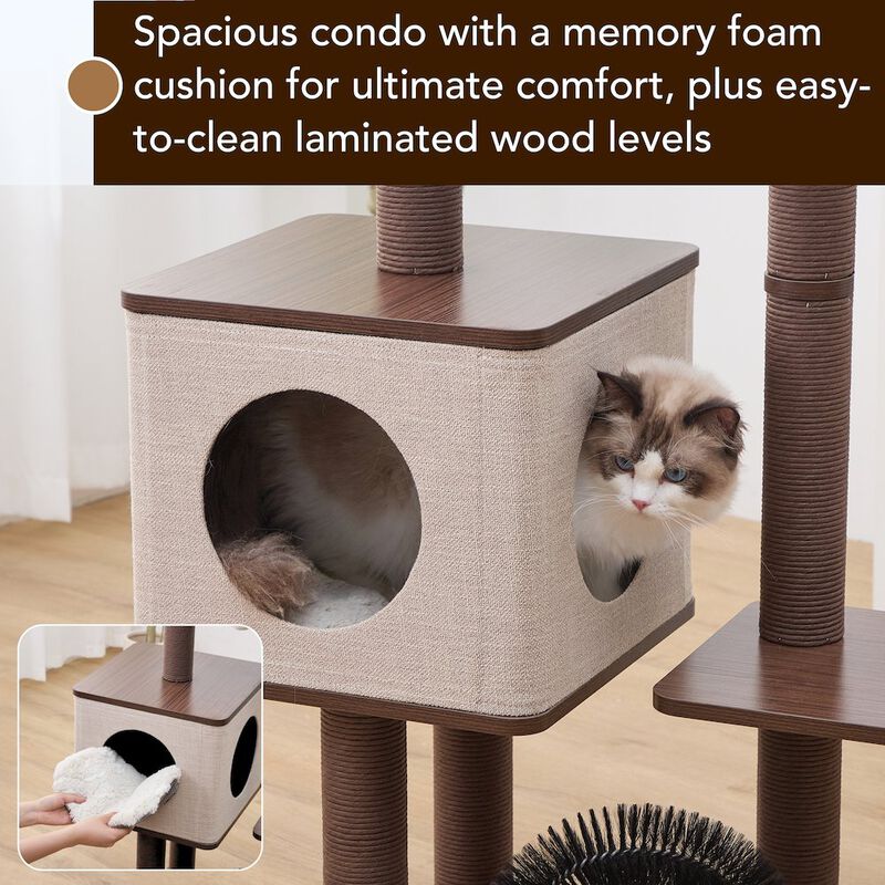 Petpals Elevate 2.0 Cat Tree, Brown & Grey