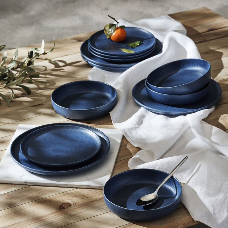 Porto by Stone Lain Macchio Stoneware 24 Piece Dinnerware Set