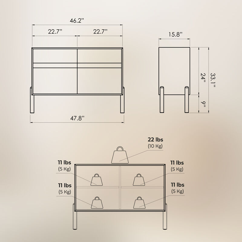 BLOOM Designer Sideboard Featuring Handcrafted Doors